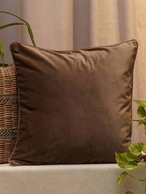 

ZEBA Brown Velvet Square Cushion Covers