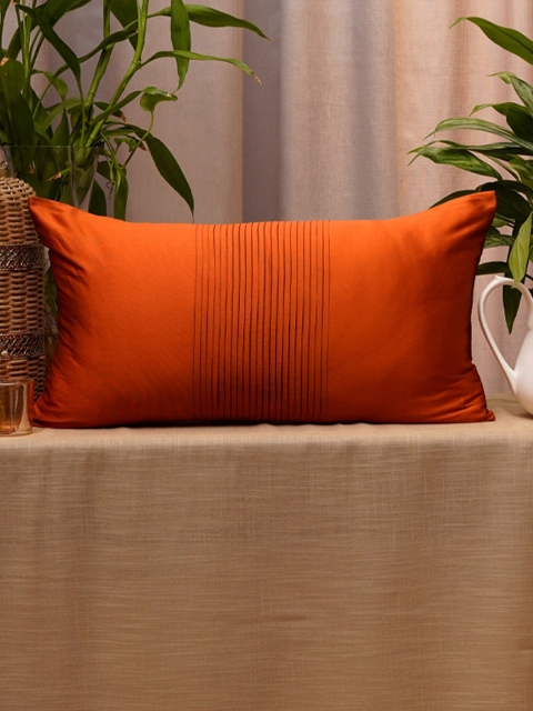 

ZEBA Brown Embroidered Rectangle Cushion Covers