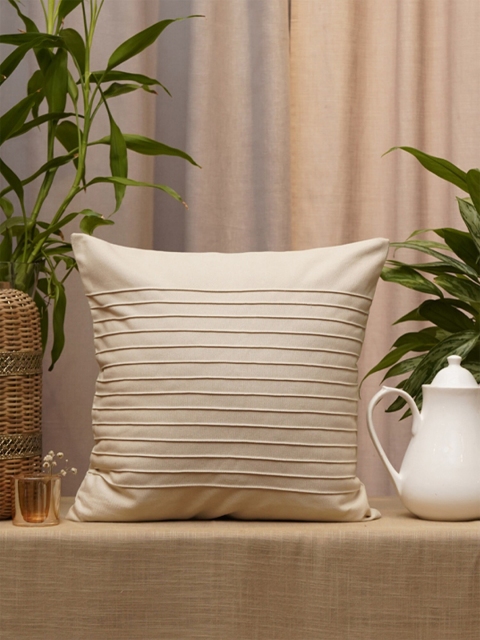 

ZEBA Off White Striped Square Cushion Covers