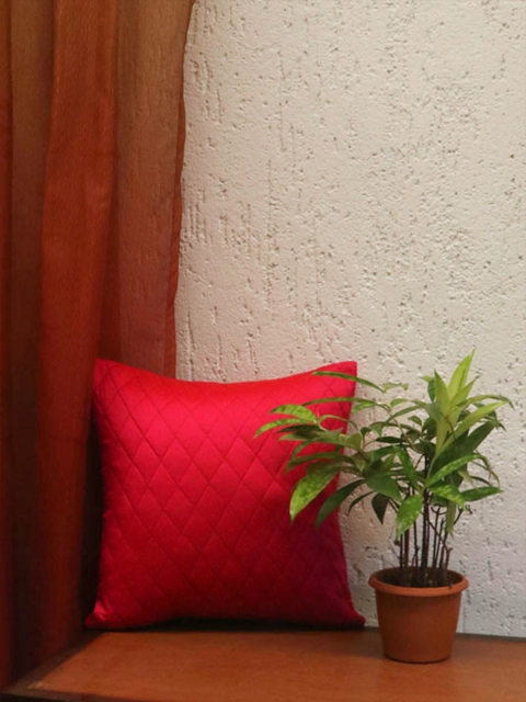 

ZEBA Pink Embroidered Square Cushion Covers