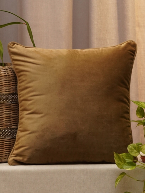 

ZEBA Brown Velvet Square Cushion Covers