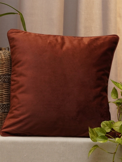 

ZEBA Rust Velvet Square Cushion Cover