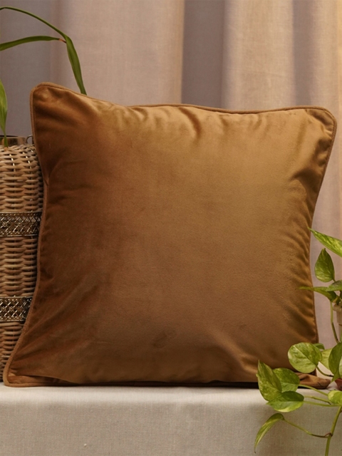 

ZEBA Brown Velvet Square Cushion Covers