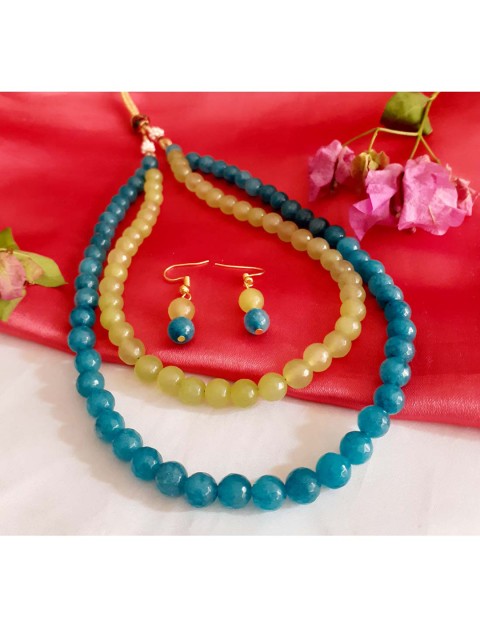 

RICH AND FAMOUS Gold-Plated Quartz Jewelry Set, Green
