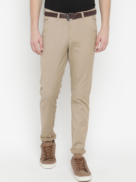 

V2 Value & Variety Men Brown Textured Slim Fit Trousers