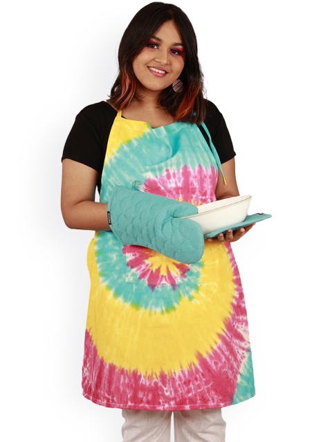 

Ariana Red & Yellow Printed Cotton Apron
