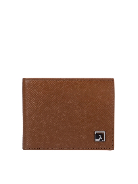 

Da Milano Men Brown Textured Leather Money Clip