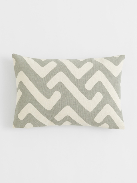 

H&M Green Patterned cotton cushion cover