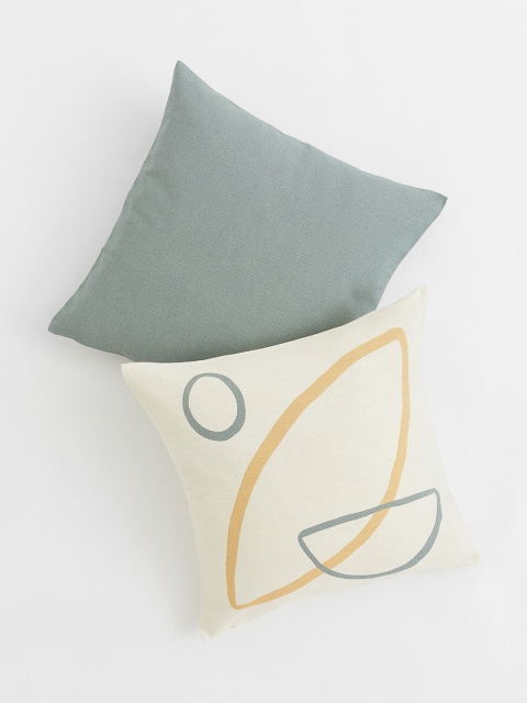 

H&M Green & Beige 2-Pack Cotton Cushion Covers