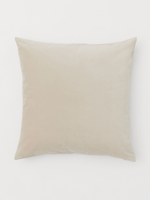 

H&M Beige Pure Cotton Velvet Cushion Cover