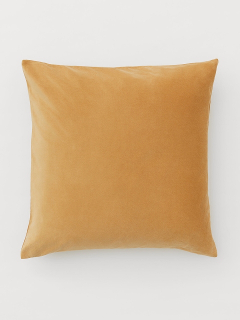 

H&M Yellow Cotton velvet cushion cover
