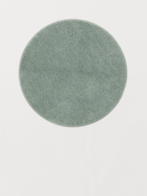 

H&M Sage Green Solid Round Bath Mat