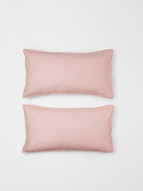 

H&M Pink Solid 2-Pack Cotton Pillowcases