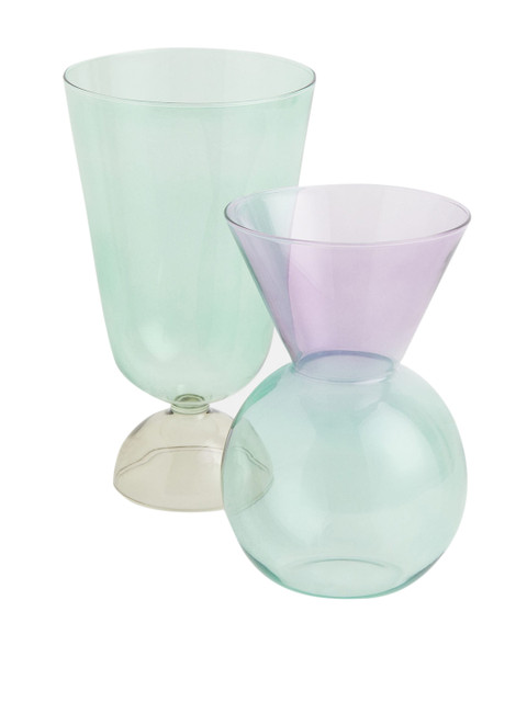 

H&M Green Large glass vase