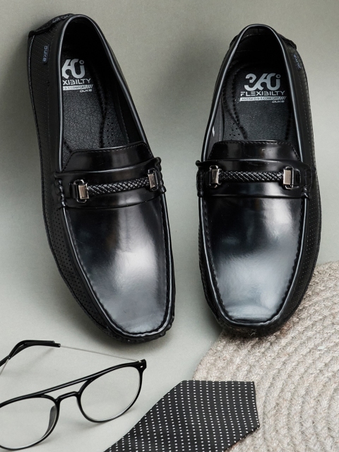 

Duke Men Black Solid Loafers