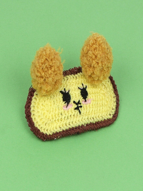 

Jewelz Girls Yellow & Brown Fur Crochet Tic Tac Hair Clip