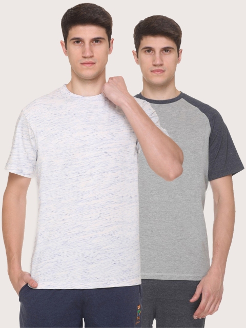 

Obaan Men Blue 2 Drop-Shoulder Sleeves Pockets T-shirt