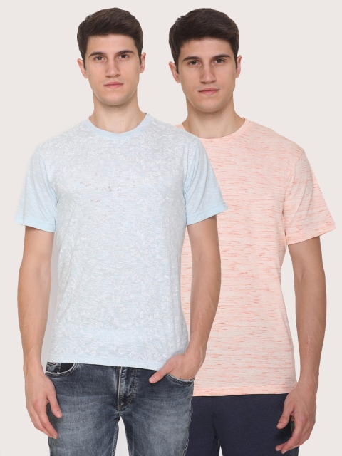 

Obaan Men Blue 2 Striped Pockets T-shirt