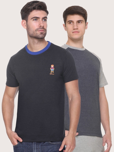 

Obaan Men Black 2 Applique T-shirt