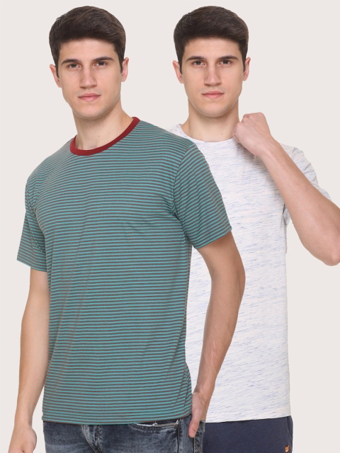 

Obaan Men Multicoloured 2 Striped Pockets T-shirt, Multi