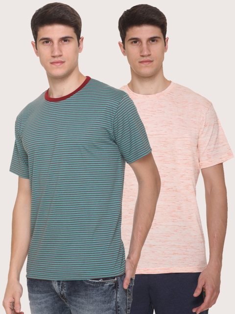 

Obaan Men Multicoloured 2 Striped Pockets T-shirt, Multi