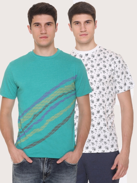 

Obaan Men Green 2 Printed Pockets T-shirt