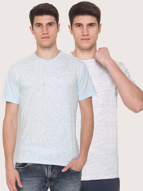 

Obaan Men Blue 2 Striped Pockets T-shirt