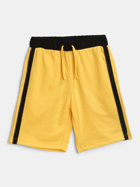 

KIDSCRAFT Boys Yellow Regular Fit Cotton Shorts