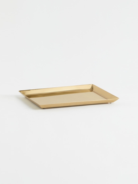

H&M Gold Toned Solid Small Metal Tray