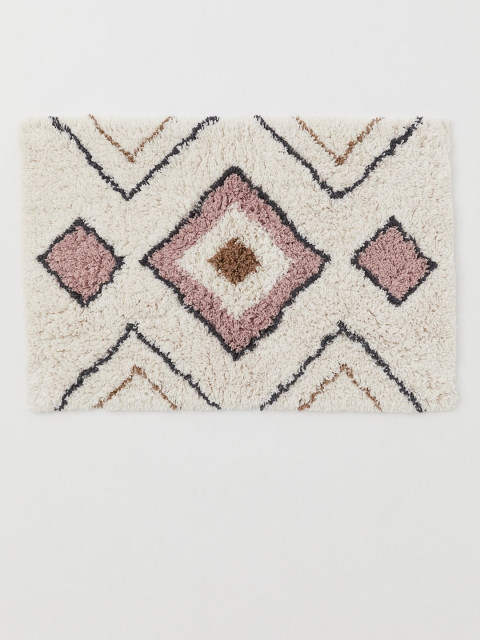 

H&M White Deep-Pile Bath Mat