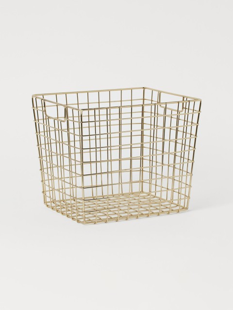 

H&M Gold-Toned Metal Storage Basket