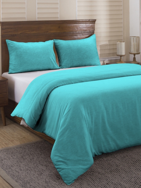 

Divine Casa Sea Green Solid 150 TC Double Duvet Cover With 2 Pillow Covers