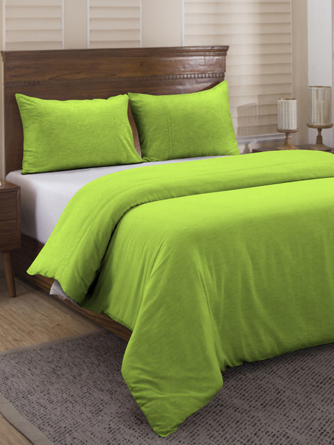 

Divine Casa Green 150 TC Double Queen Duvet Cover With 2 Pillow Covers