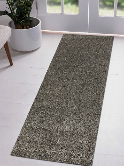 

OBSESSIONS Grey Solid Non Shedding Floor Runner