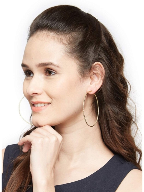 

AccessHer Gold-Plated Circular Hoop Earrings