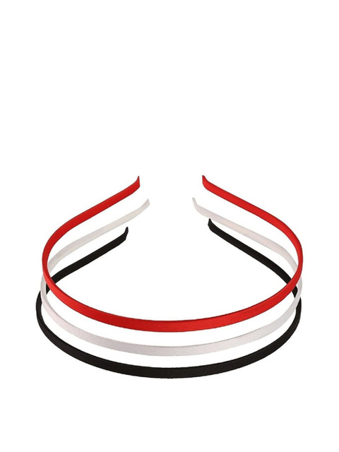 

AccessHer Women Red & Black Set of 3 Hairband