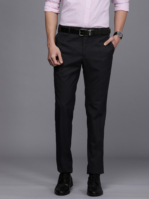 

Raymond Men Black Slim Fit Formal Trousers