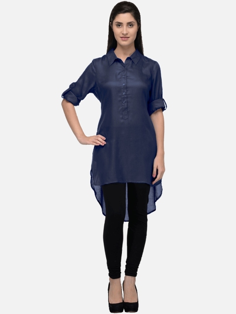 

KALINI Women Blue Asymmetric Pathani Kurta