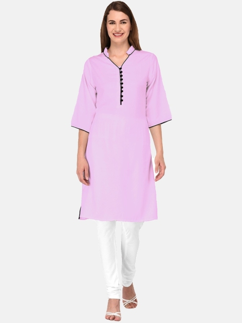 

KALINI Women Pink Flared Sleeves Thread Work Kurta