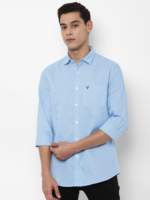 

Allen Solly Men Blue Slim Fit Casual Cotton Shirt