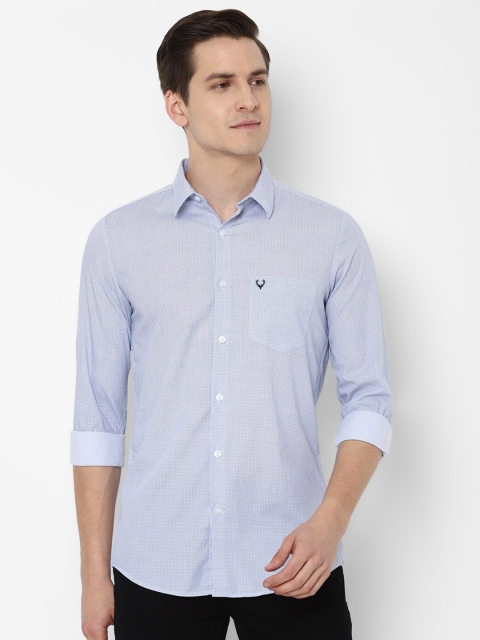 

Allen Solly Men Blue Slim Fit Checked Casual Cotton Shirt