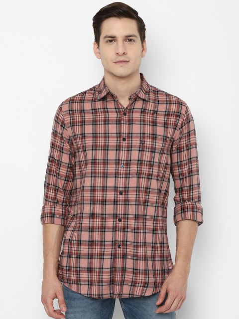 

Allen Solly Men Maroon Slim Fit Tartan Checked Casual Cotton Shirt