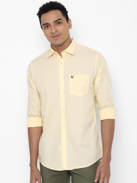 

Allen Solly Men Yellow Slim Fit Casual Cotton Shirt