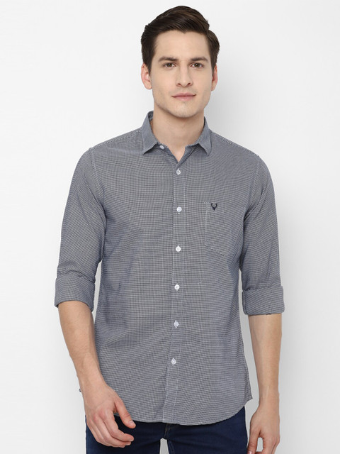 

Allen Solly Men Grey Slim Fit Printed Casual Shirt