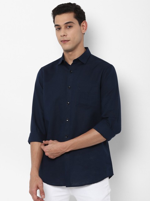 

Allen Solly Men Navy Blue Slim Fit Casual Shirt
