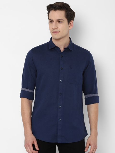 

Allen Solly Men Navy Blue Slim Fit Casual Shirt