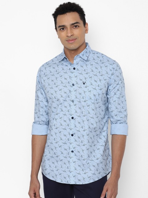 

Allen Solly Men Blue Slim Fit Floral Printed Cotton Casual Shirt