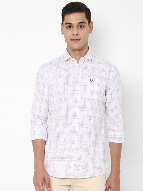 

Allen Solly Sport Men White & Black Checked Pure Cotton Casual Shirt