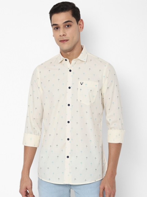 

Allen Solly Sport Men Cream Micro Printed Casual Shirt
