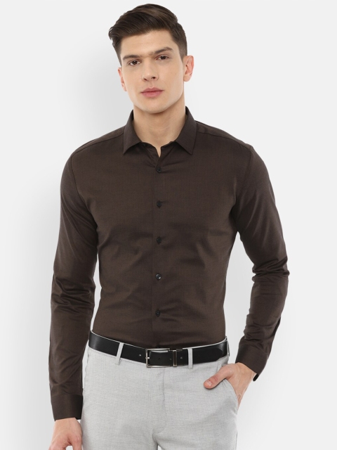 

Louis Philippe Men Brown Slim Fit Formal Shirt